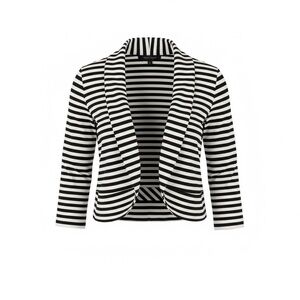White House Black Market women’s Black and White Striped cardigan size Large
